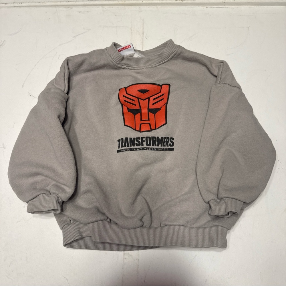 Zara Gray and Orange Crewneck Sweater